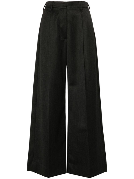 pleat-detail trousers