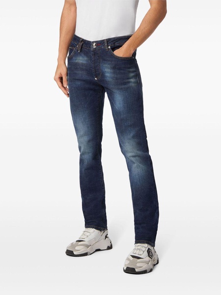 low-rise straight-leg jeans 