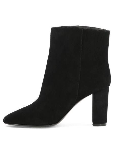 high-heel suede ankle boots