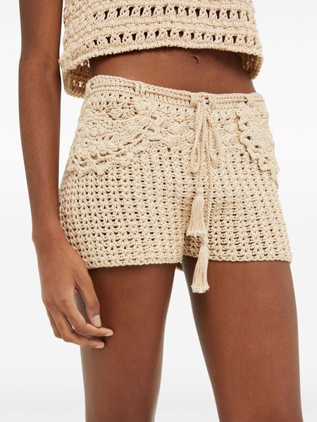 Conch Shell woven cotton shorts