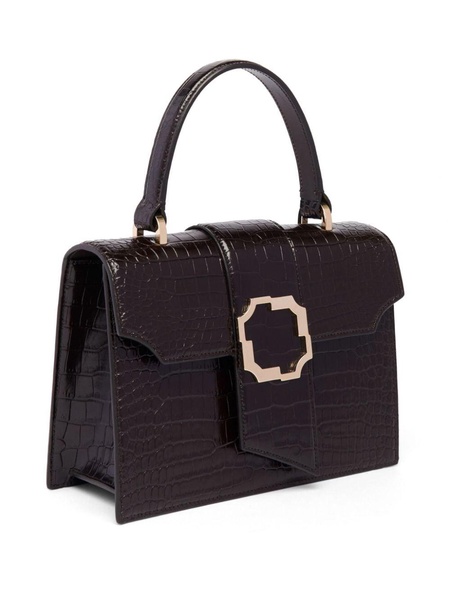 Audrey croc-embossed tote bag