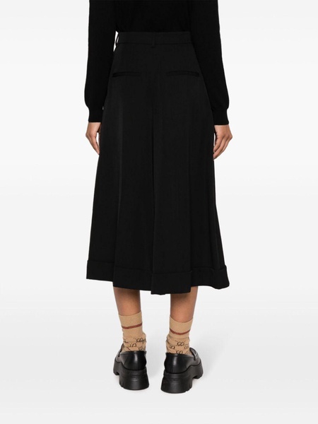 pleated wool culottes