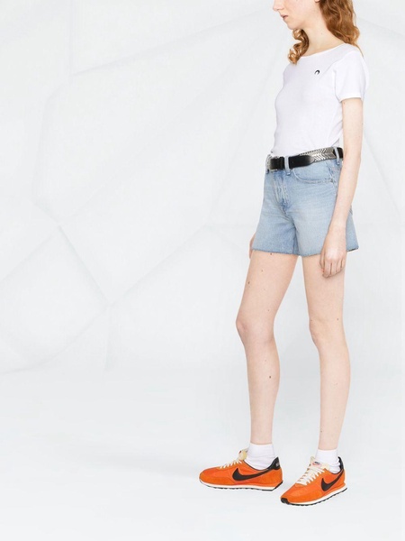 raw-cut hem shorts