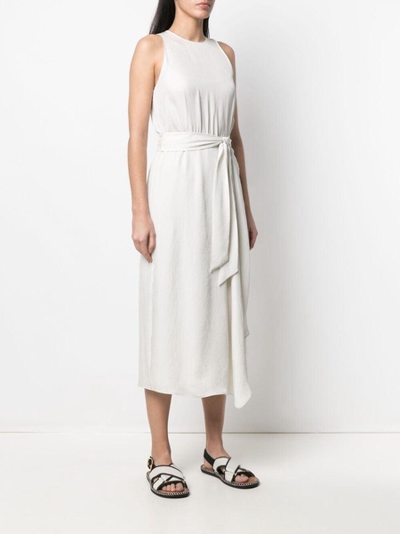 sleeveless tie-waist dress 