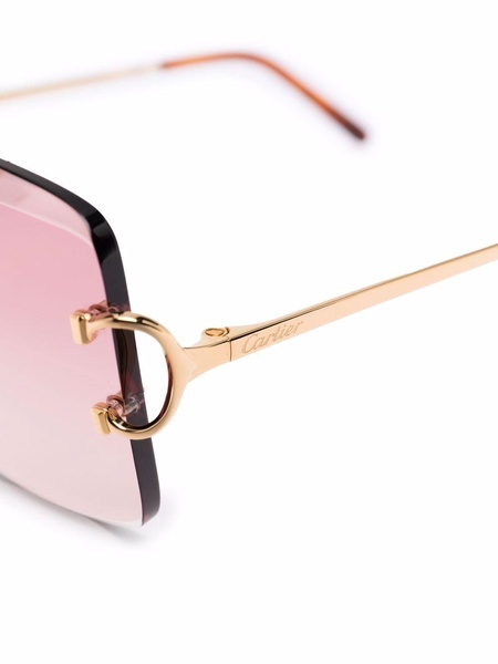 square-frame gradient sunglasses