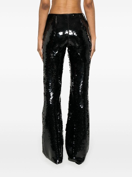 sequin flared trousers