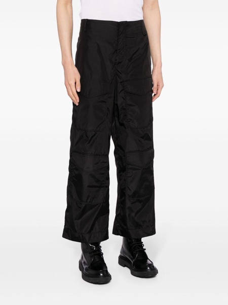 high-waisted cropped trousers 