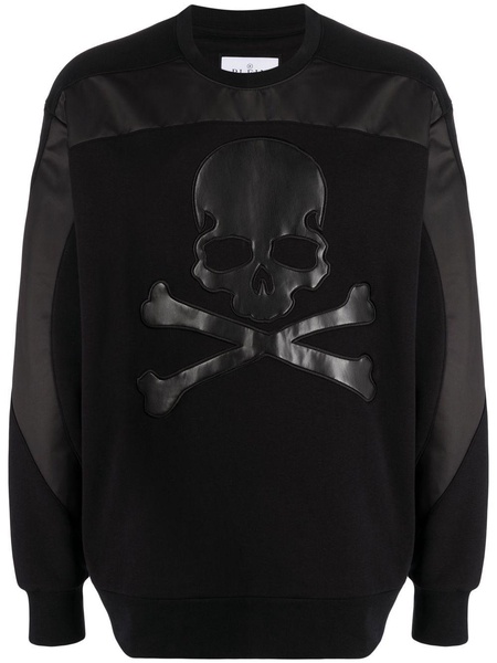 panelled skull swearshirt