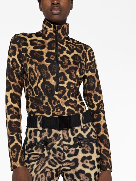 Leona leopard-print ski top