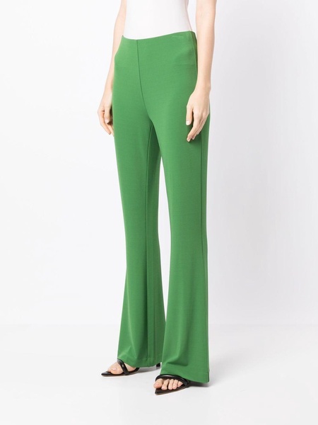 mid-rise flared-leg trousers