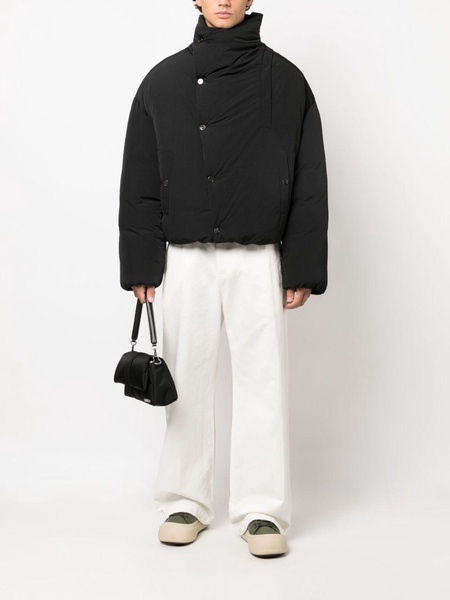 Jacquemus Asymmetric Buttoned Highneck Puffer Jacket