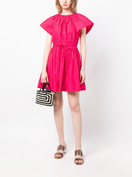 Jessa belted pleated minidress