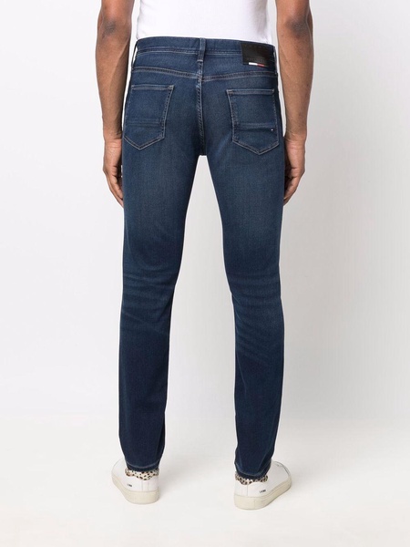 low-rise straight-leg denim trousers 