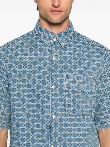 logo-jacquard shirt