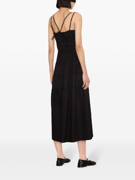 tiered stretch-cotton maxi dress