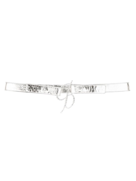 logo-buckle leather belt