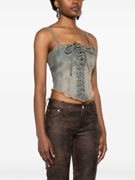 Blue Lara Denim Corset Top