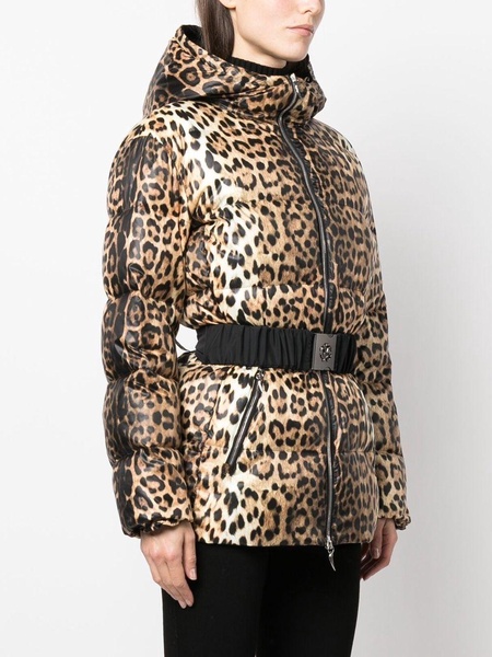 leopard-print padded jacket