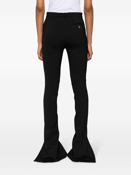 flared slim-cut trousers