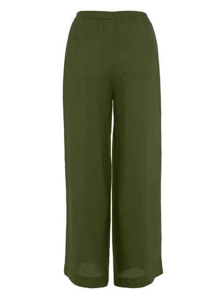 Select elasticated-waist linen trousers 