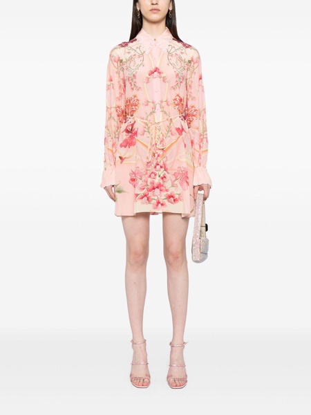 floral-print shift shirtdress