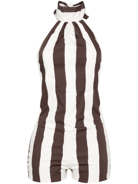 striped halterneck playsuit