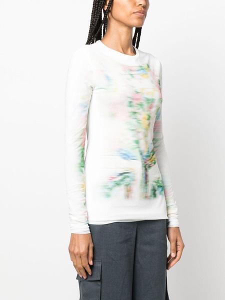 abstract-printcrew-neck jumper