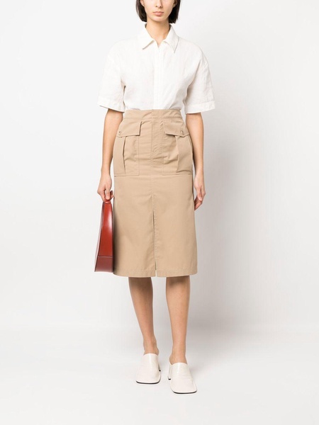 high-waisted cargo skirt