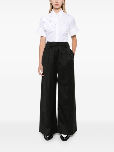 pleat-detail trousers