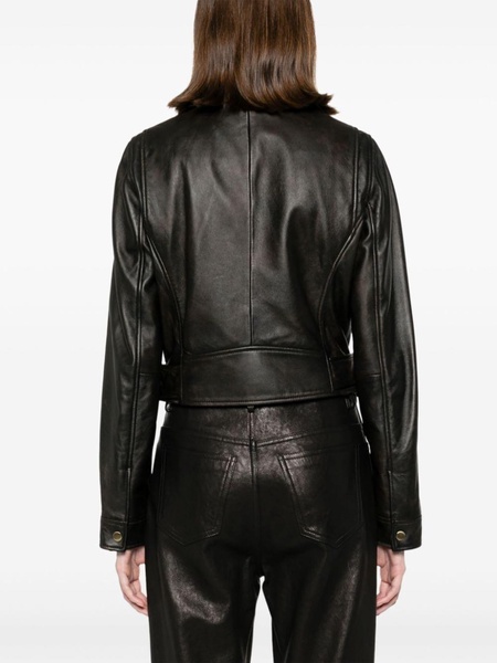 leather biker jacket