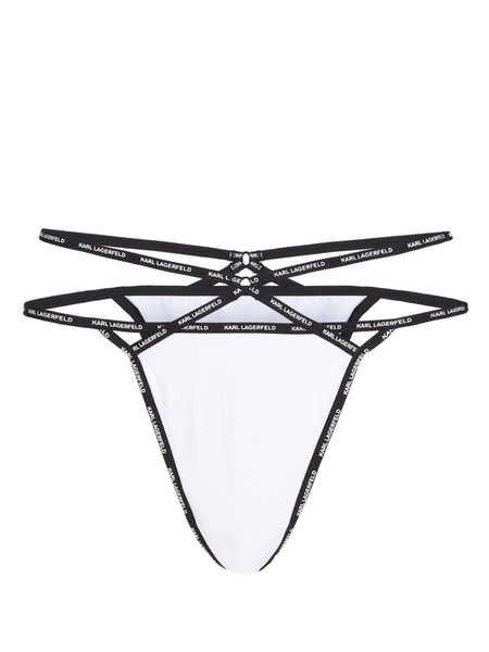 mini logo strappy mid-rise briefs