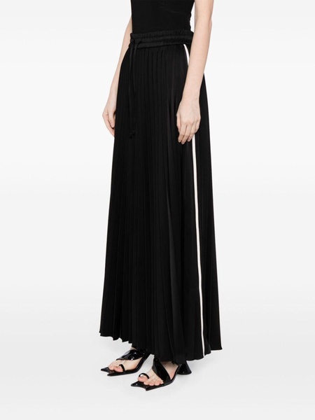 side-stripe pleated skirt