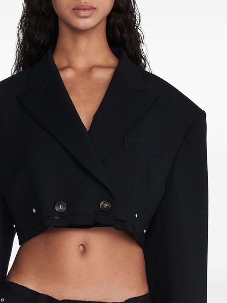 rivet-embellished cropped blazer