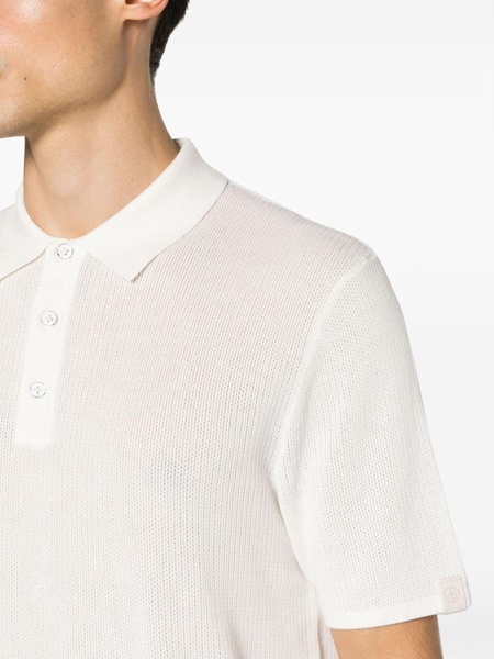 Harvey ribbed-knit polo shirt