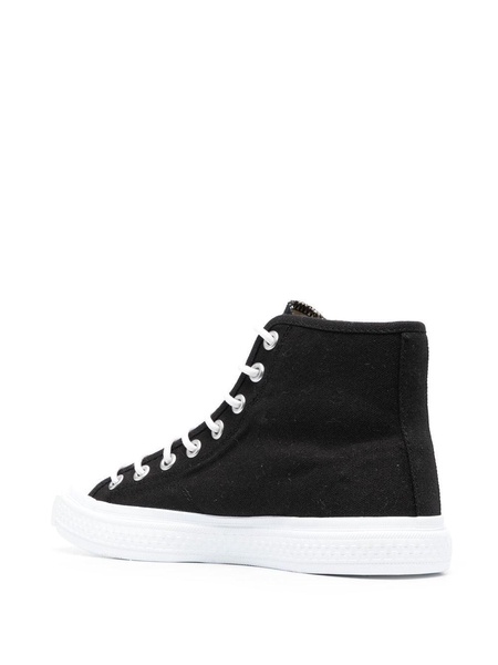 contrasting toe-cap lace-up sneakers