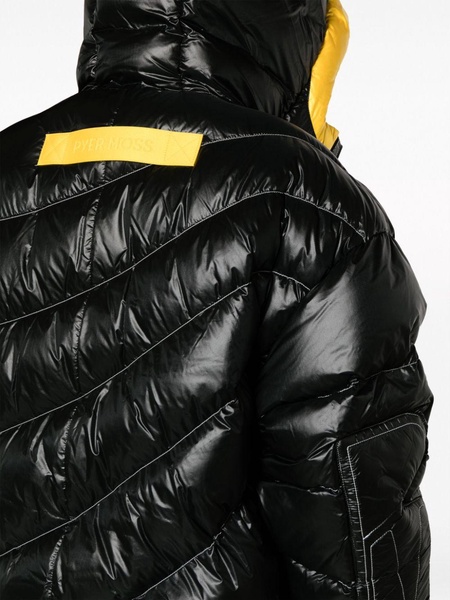 x Pyer Moss hooded quilted down coat