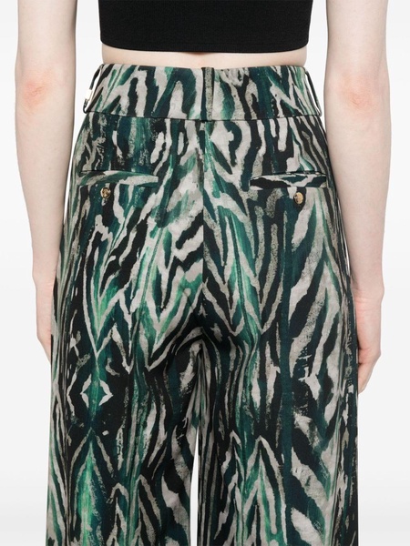 abstract-print trousers