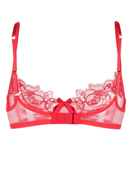 Lindie floral-embroidered underwire bra