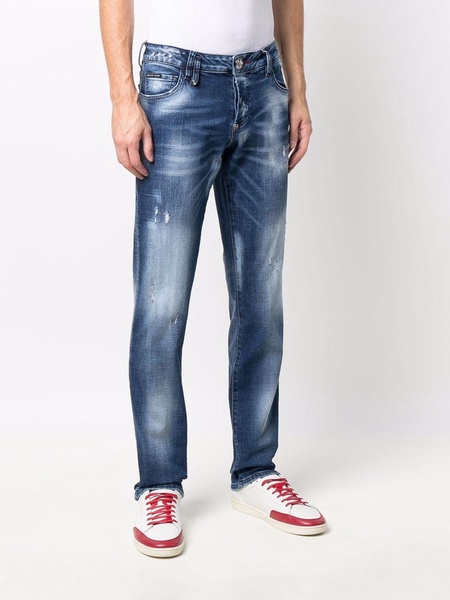 Supreme Destroyed low-rise straight jeans 