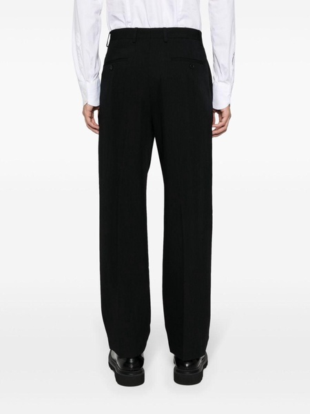 twill straight-leg trousers