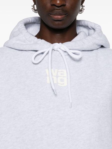 logo-print cotton hoodie