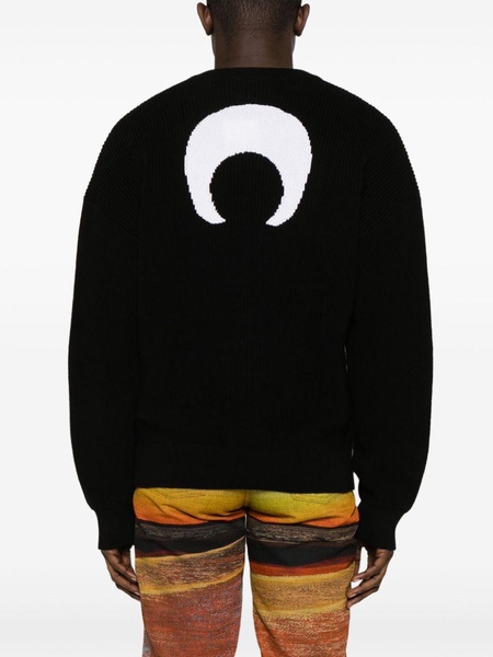 Crescent Moon-intarsia knit jumper