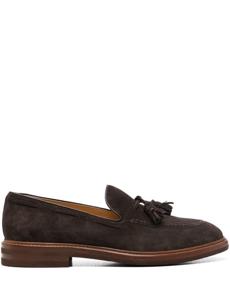 tassel-detail suede loafers