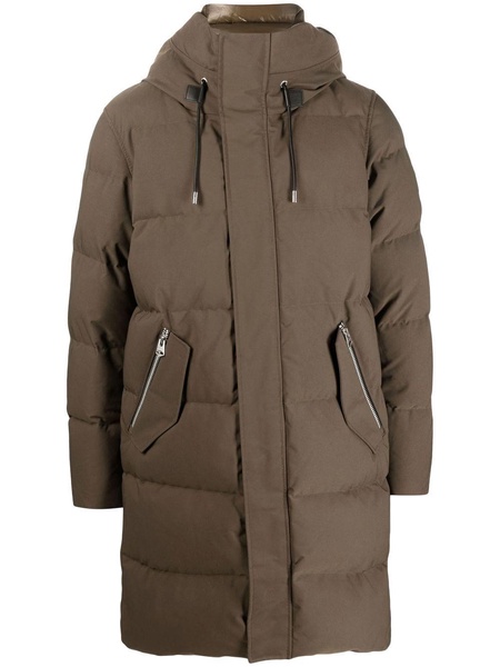 padded zip-up down coat