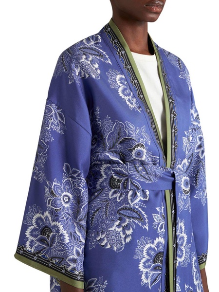 Kesa floral-print silk robe