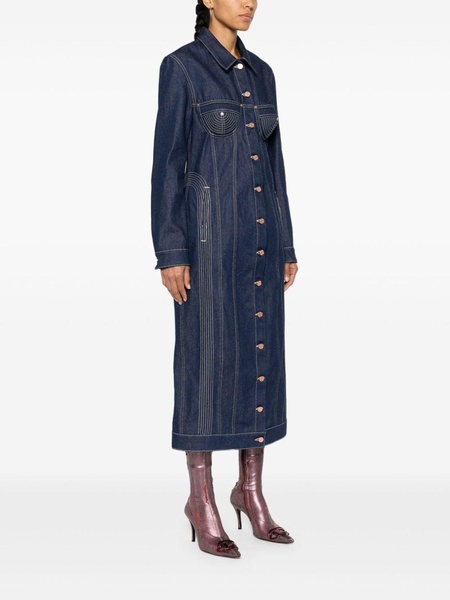 denim midi coat