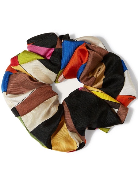 abstract-pattern silk scrunchie