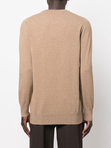 fine-knit ribbed-trim jumper 