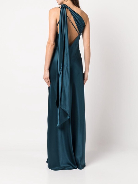 tie-detail silk gown