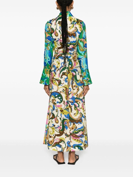 Alemais Dreamer Printed Ramie Shirt Dress - UK 6